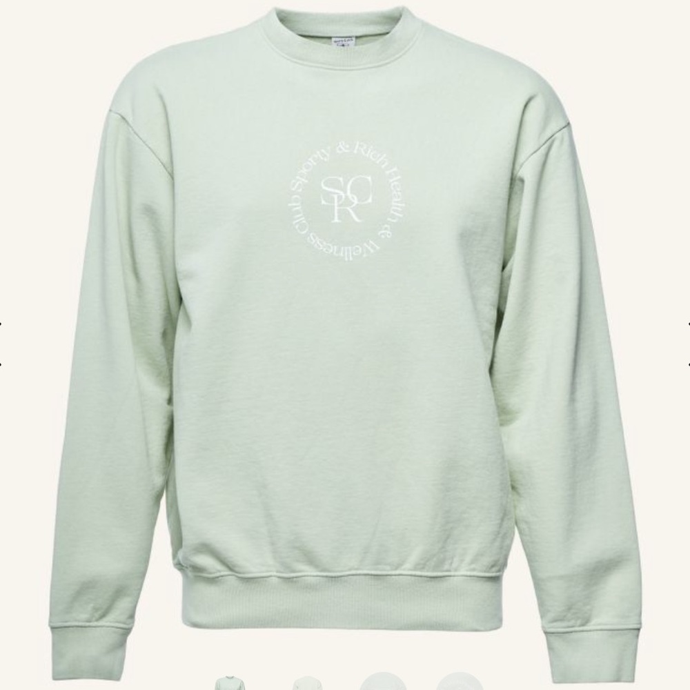 sporty & rich mint green sweatshirt - XL